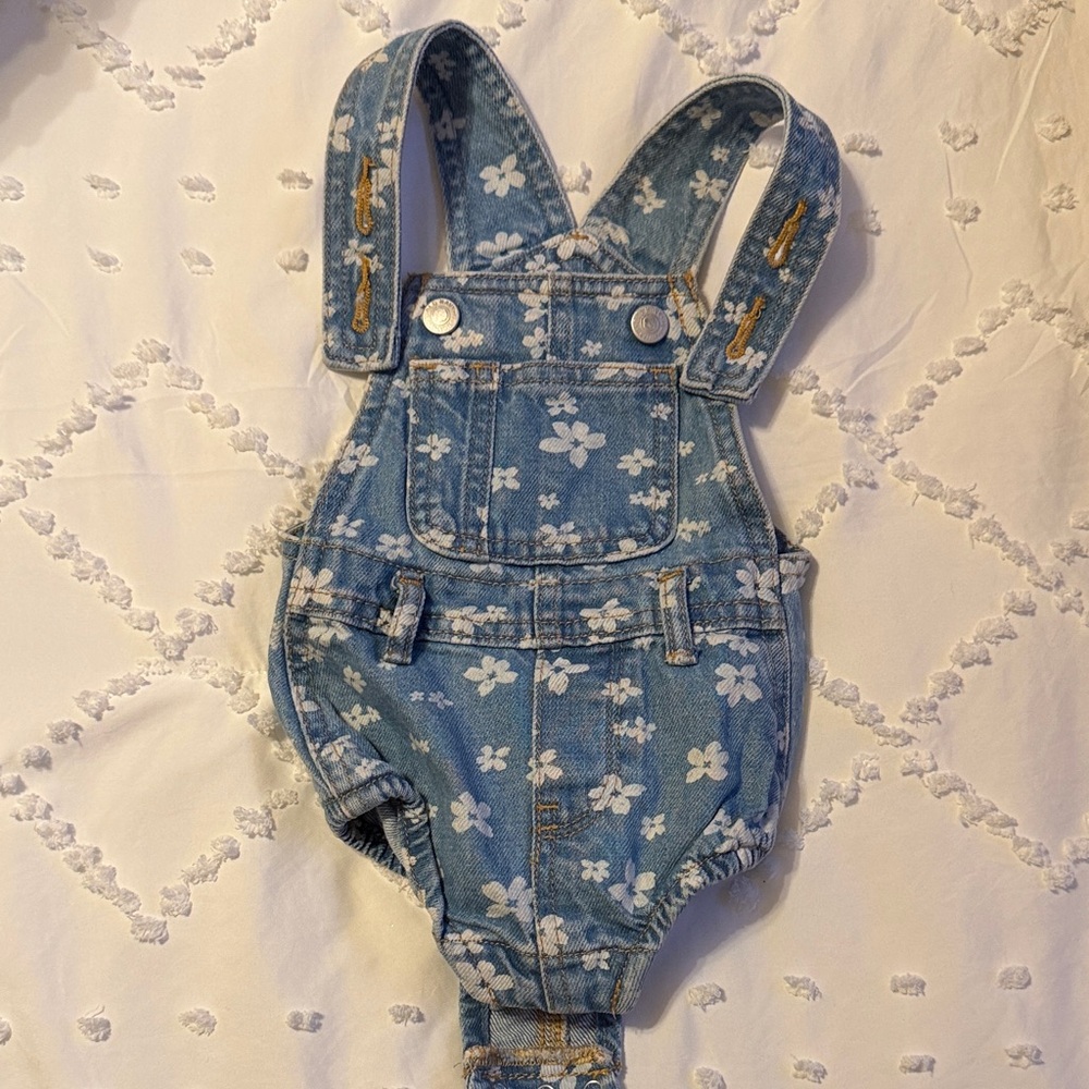 Old Navy Blue Floral Kids Overalls